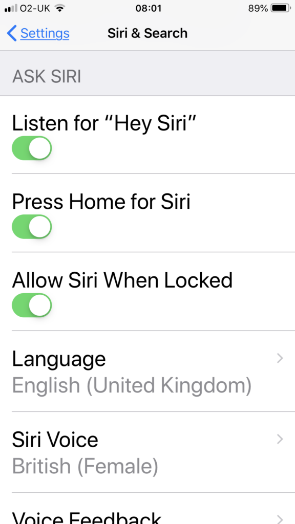 Set up voice control and Siri on an iPhone for Blind and visually